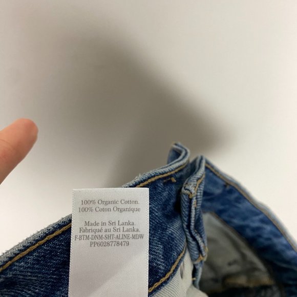 Everlane The A Line Denim Shorts Womens 25 Medium Indigo Blue - Picture 5 of 7